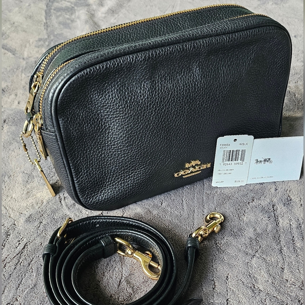 Coach Black Leather Crossbody Bag